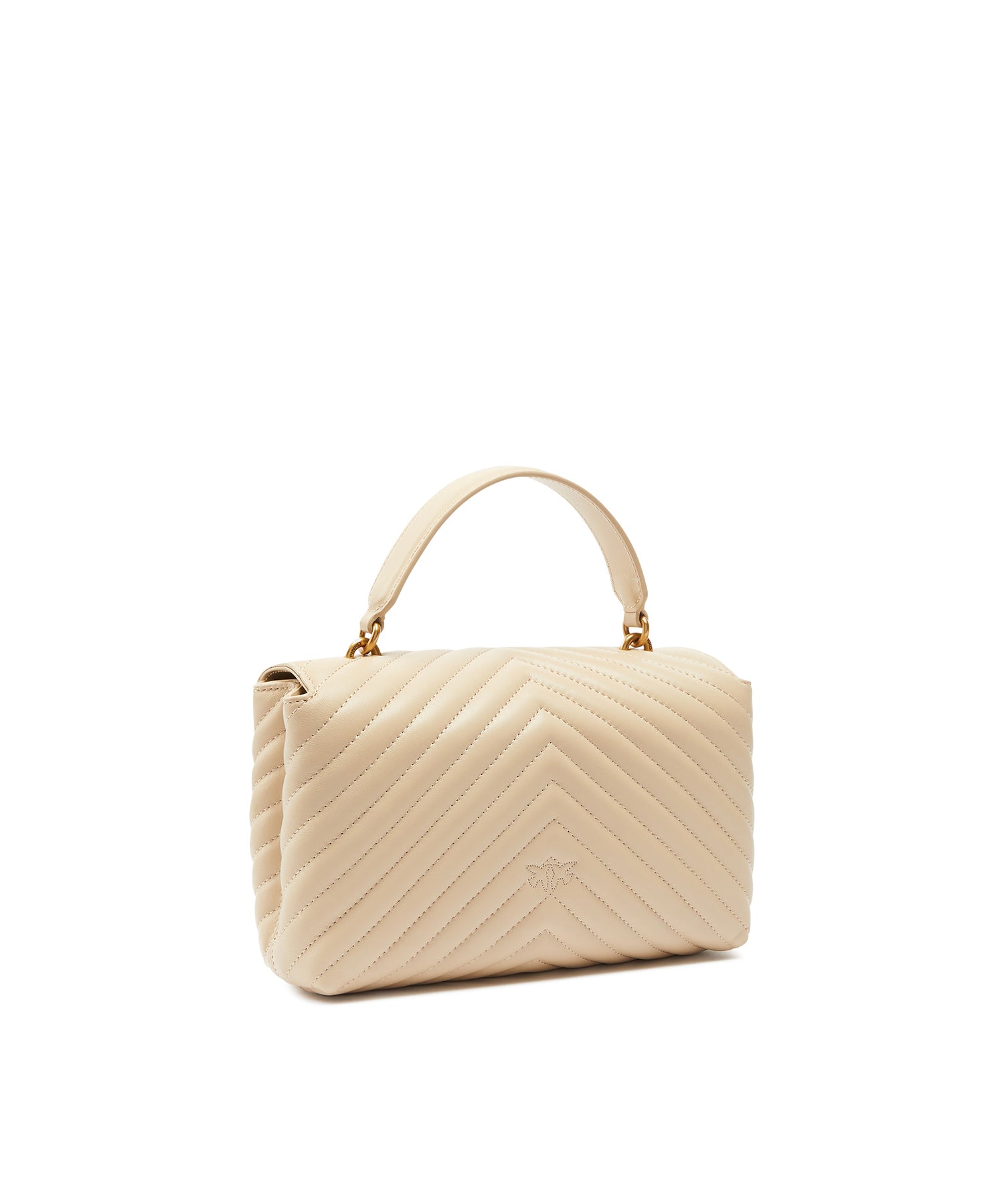 Borsa a mano media Lady Love Bag Puff in nappa chevron 100043 A0GKC50Q PINKO 