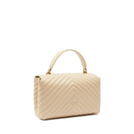 Borsa a mano media Lady Love Bag Puff in nappa chevron 100043 A0GKC50Q PINKO 