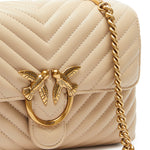 Borsa a mano media Lady Love Bag Puff in nappa chevron 100043 A0GKC50Q PINKO 