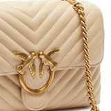 Borsa a mano media Lady Love Bag Puff in nappa chevron 100043 A0GKC50Q PINKO 