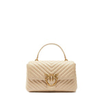 Borsa a mano media Lady Love Bag Puff in nappa chevron 100043 A0GKC50Q PINKO 