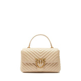 Borsa a mano media Lady Love Bag Puff in nappa chevron 100043 A0GKC50Q PINKO 