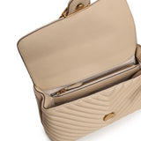 Borsa a mano media Lady Love Bag Puff in nappa chevron 100043 A0GKC50Q PINKO 