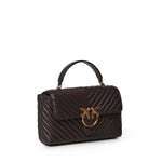 Borsa a mano media Lady Love Bag Puff in nappa chevron 100043 A0GKM12Q PINKO 