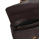 Borsa a mano media Lady Love Bag Puff in nappa chevron 100043 A0GKM12Q PINKO 