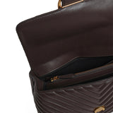 Borsa a mano media Lady Love Bag Puff in nappa chevron 100043 A0GKM12Q PINKO 