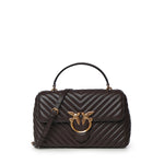 Borsa a mano media Lady Love Bag Puff in nappa chevron 100043 A0GKM12Q PINKO 