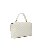 Borsa a mano media Love Bag Puff Chevron in nappa 100043 A0GKZ14Q PINKO 