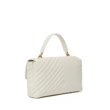 Borsa a mano media Love Bag Puff Chevron in nappa 100043 A0GKZ14Q PINKO 