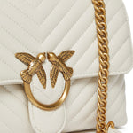 Borsa a mano media Love Bag Puff Chevron in nappa 100043 A0GKZ14Q PINKO 