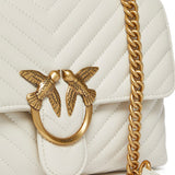 Borsa a mano media Love Bag Puff Chevron in nappa 100043 A0GKZ14Q PINKO 