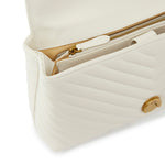 Borsa a mano media Love Bag Puff Chevron in nappa 100043 A0GKZ14Q PINKO 