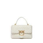 Borsa a mano media Love Bag Puff Chevron in nappa 100043 A0GKZ14Q PINKO 