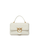 Borsa a mano media Love Bag Puff Chevron in nappa 100043 A0GKZ14Q PINKO 
