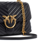 Borsa a mano media Love Bag Puff Chevron in nappa 100043 A0GKZ99Q PINKO 