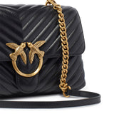 Borsa a mano media Love Bag Puff Chevron in nappa 100043 A0GKZ99Q PINKO 