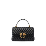 Borsa a mano media Love Bag Puff Chevron in nappa 100043 A0GKZ99Q PINKO 