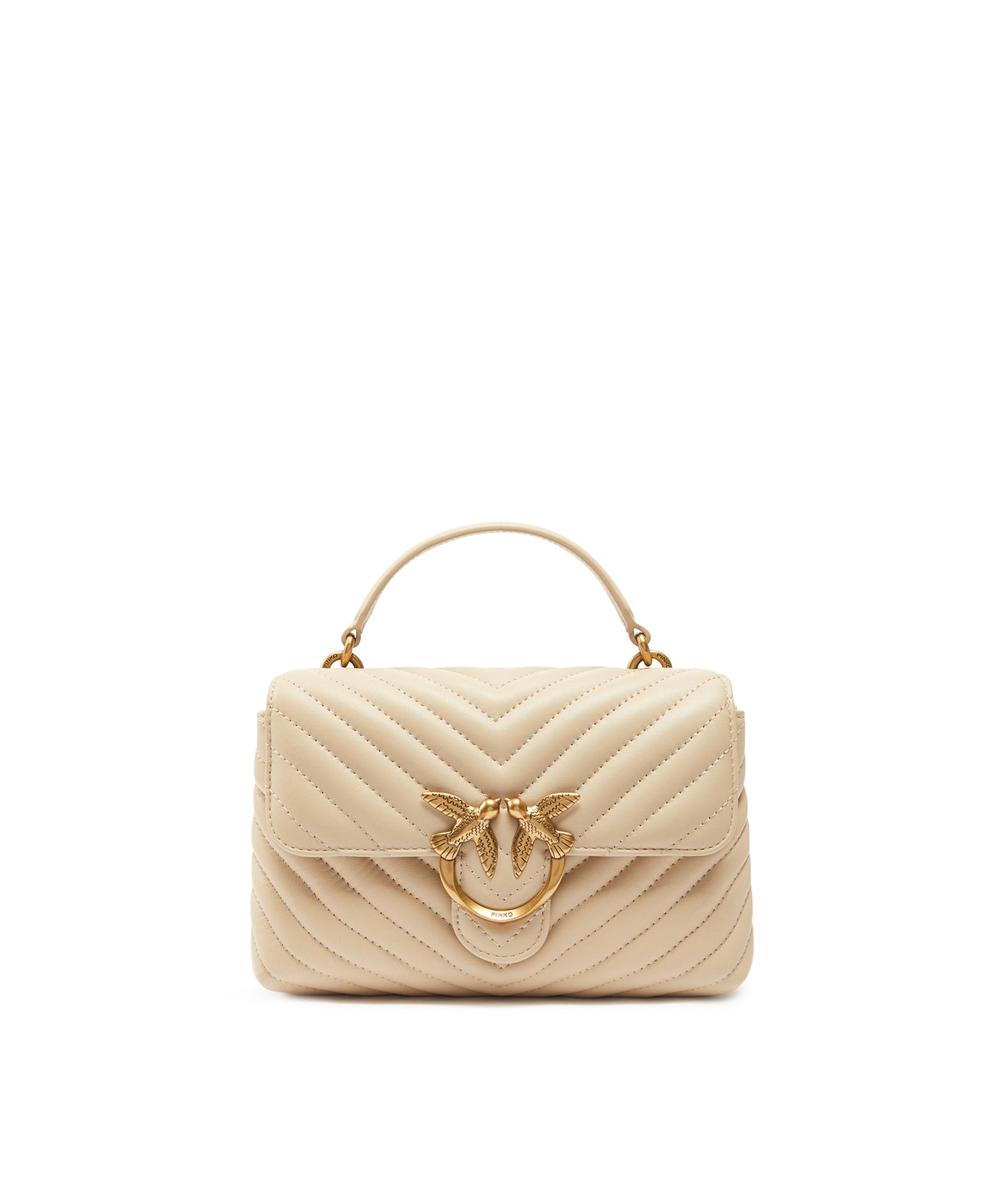Borsa piccola a mano Lady Love Bag Puff Chevron 100044 A0GKC50Q PINKO 