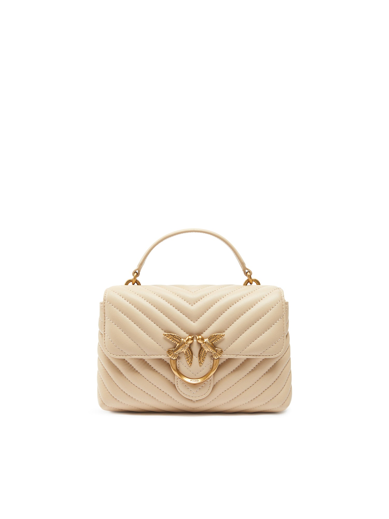 Borsa piccola a mano Lady Love Bag Puff Chevron 100044 A0GKC50Q PINKO 