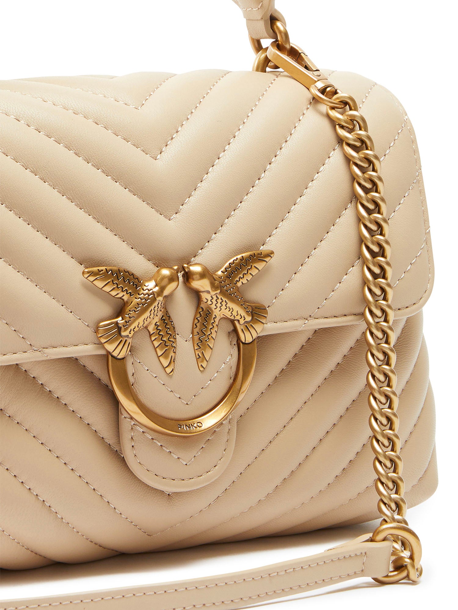 Borsa piccola a mano Lady Love Bag Puff Chevron 100044 A0GKC50Q PINKO 