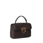 Borsa piccola a mano Lady Love Bag Puff Chevron in nappa 100044 A0GKM12Q PINKO 