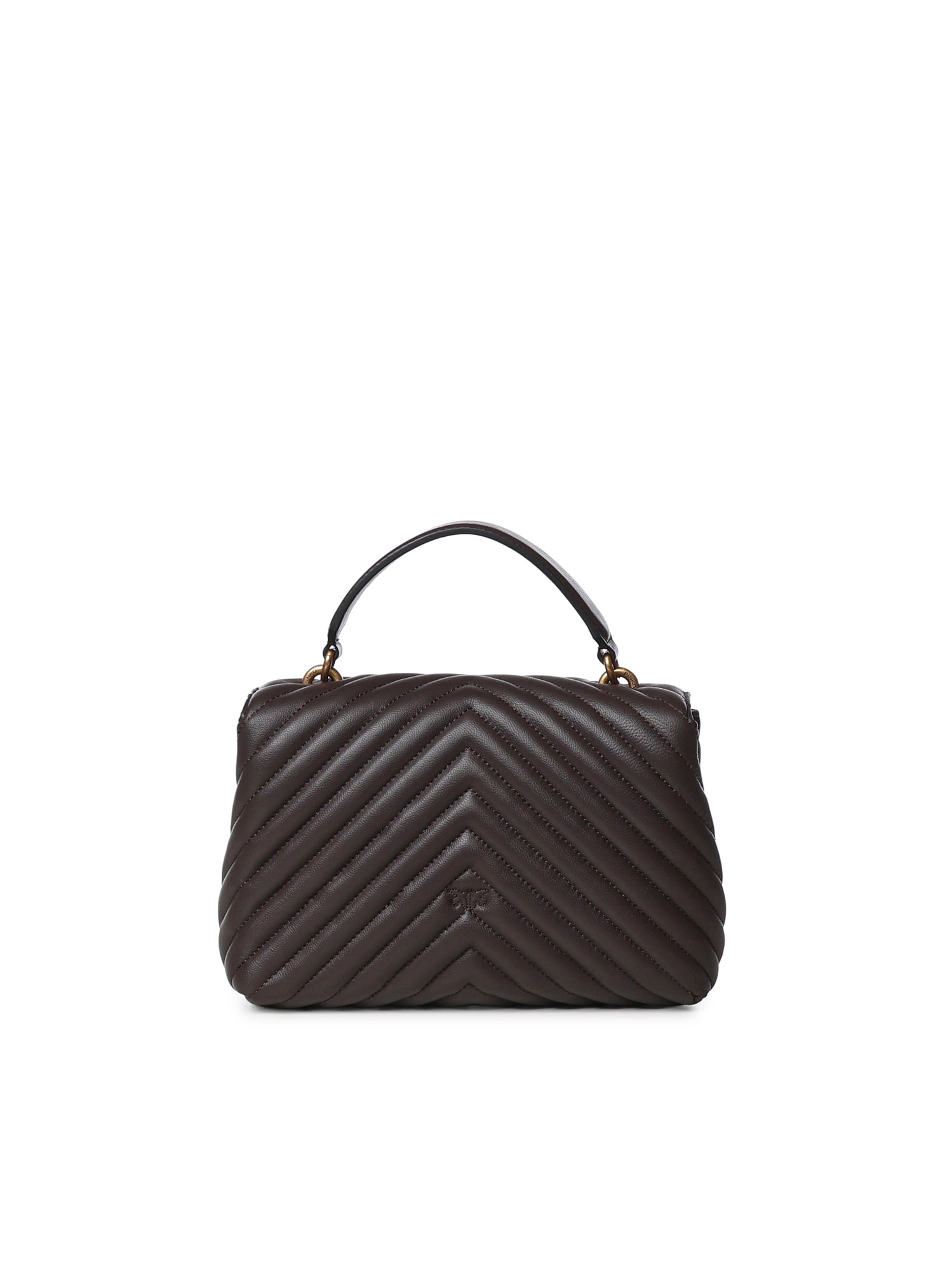 Borsa piccola a mano Lady Love Bag Puff Chevron in nappa 100044 A0GKM12Q PINKO 