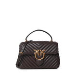 Borsa piccola a mano Lady Love Bag Puff Chevron in nappa 100044 A0GKM12Q PINKO 