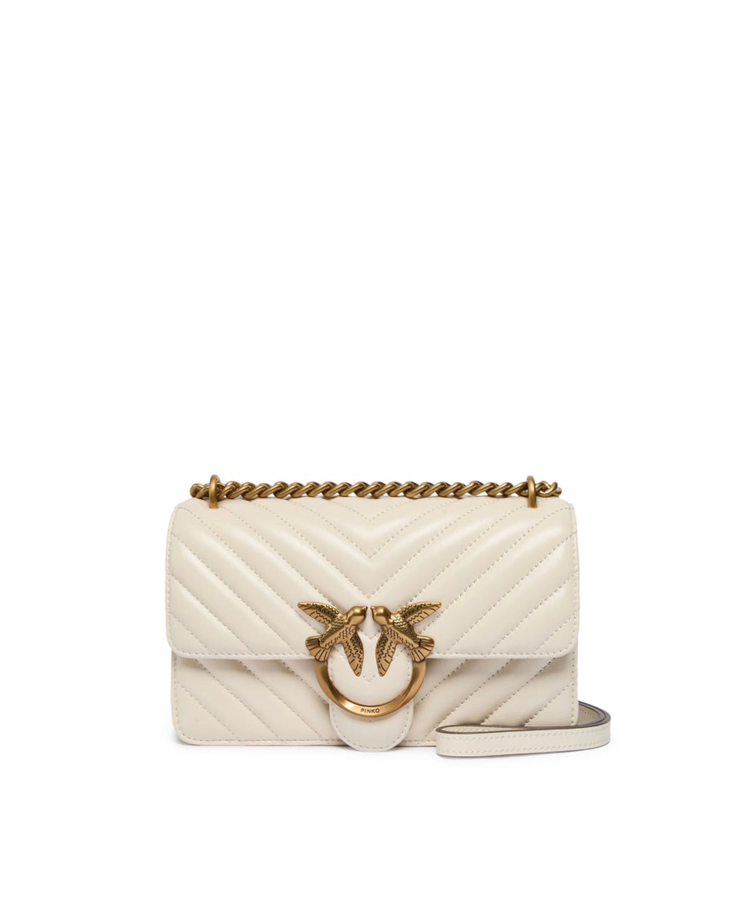 Borsa piccola a tracolla Love Bag One Chevron 100074 A0GKZ14Q PINKO 