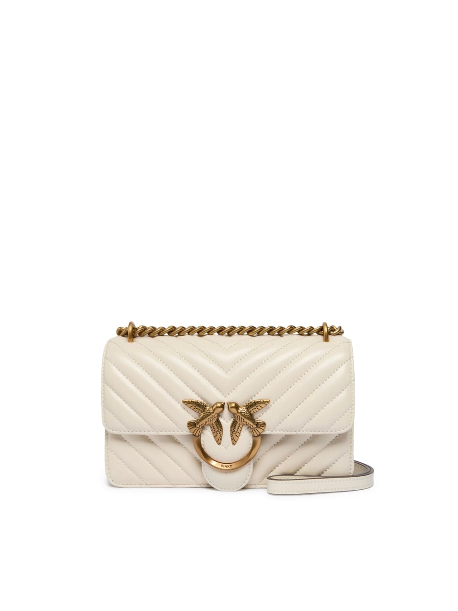 Borsa piccola a tracolla Love Bag One Chevron 100074 A0GKZ14Q PINKO 