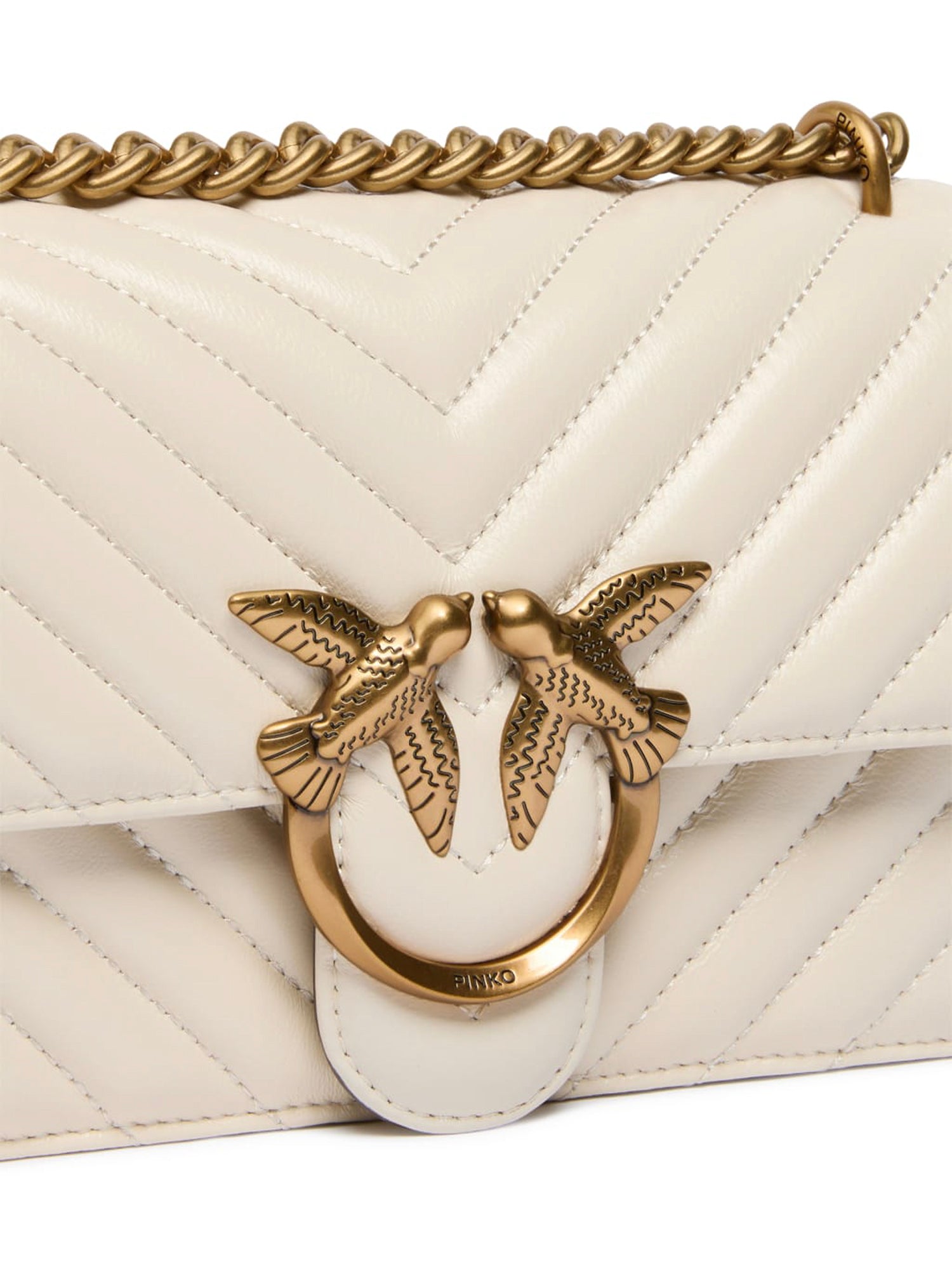 Borsa piccola a tracolla Love Bag One Chevron 100074 A0GKZ14Q PINKO 