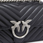 Borsa piccola a tracolla Love Bag One Chevron 100074 A0GKZ99O PINKO 
