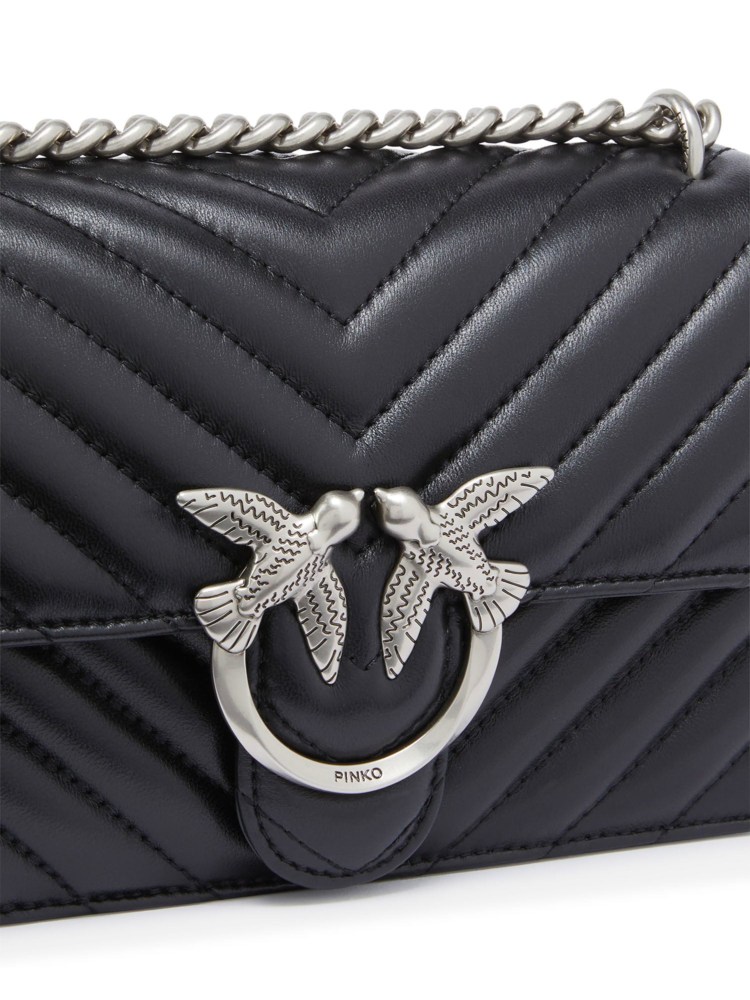 Borsa piccola a tracolla Love Bag One Chevron 100074 A0GKZ99O PINKO 