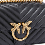 Borsa piccola a tracolla Love Bag One Chevron 100074 A0GKZ99Q PINKO 