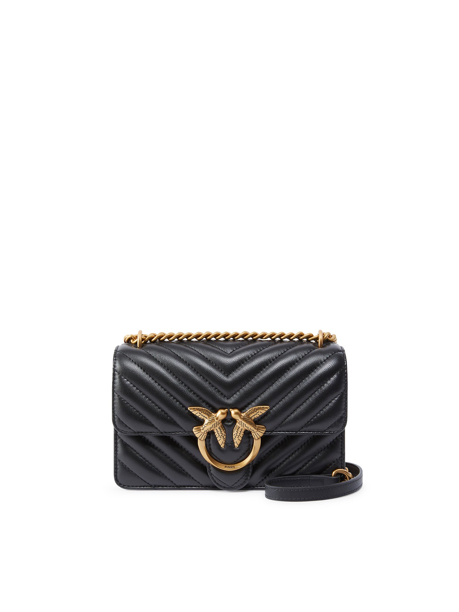 Borsa piccola a tracolla Love Bag One Chevron 100074 A0GKZ99Q PINKO 