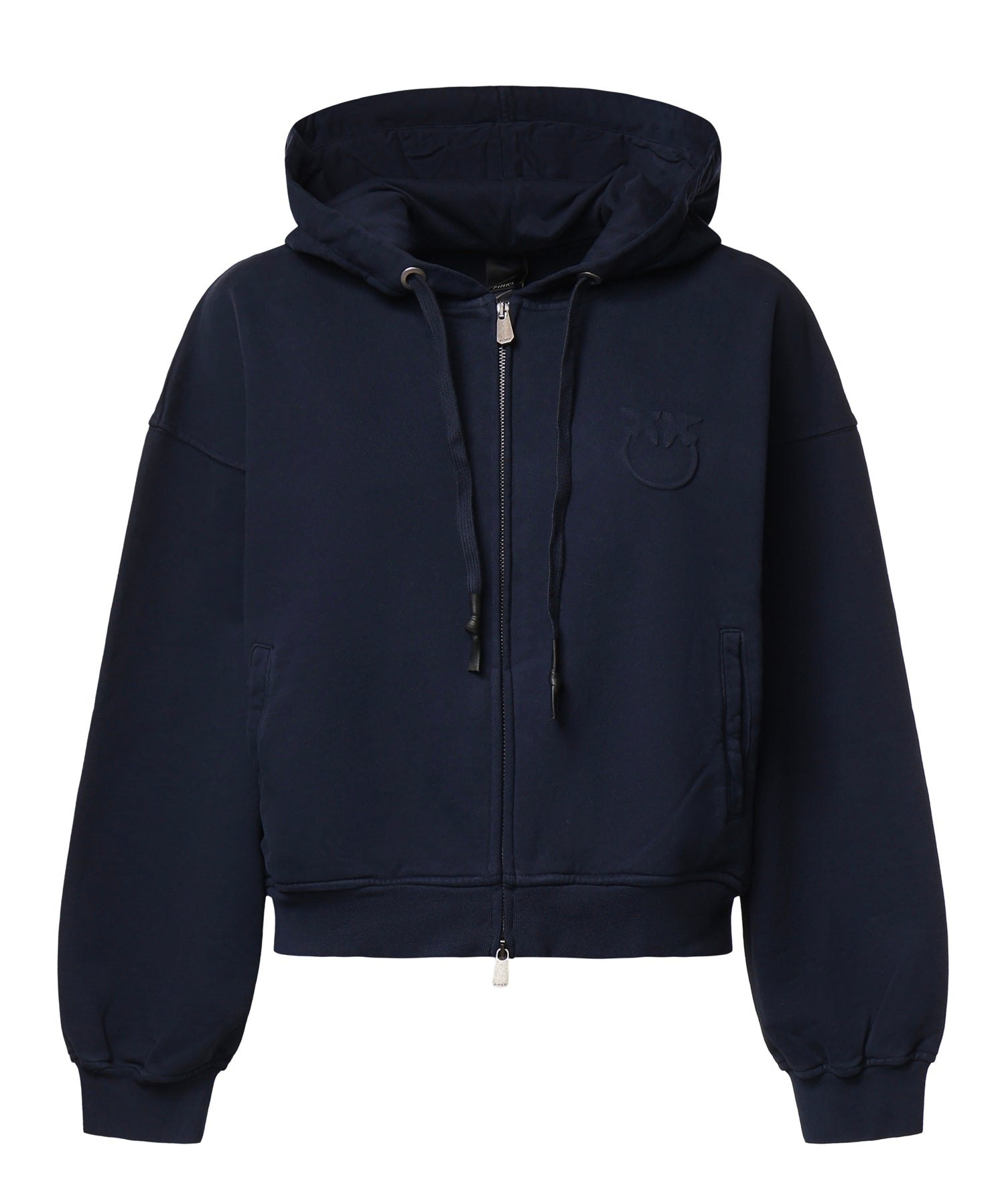 Felpa con zip in cotone 100938 A3HTF92 PINKO 