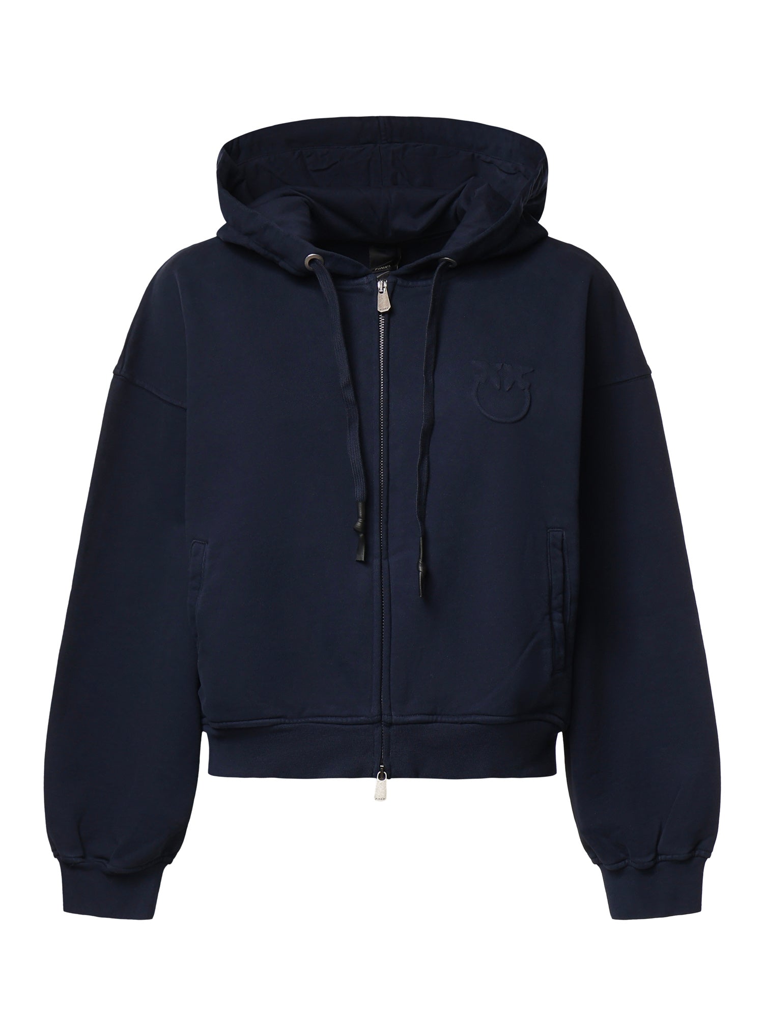 Felpa con zip in cotone 100938 A3HTF92 PINKO 