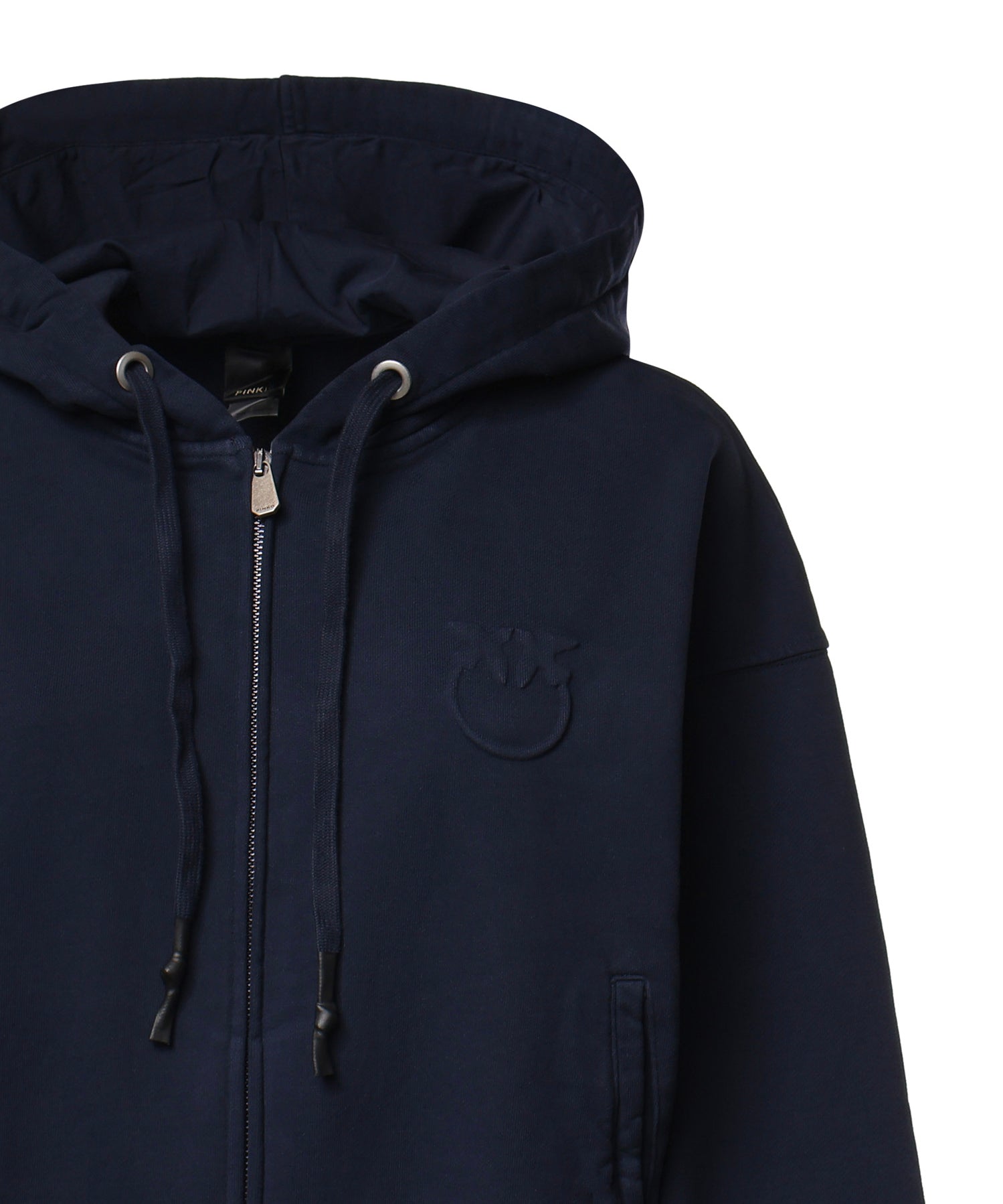 Felpa con zip in cotone 100938 A3HTF92 PINKO 