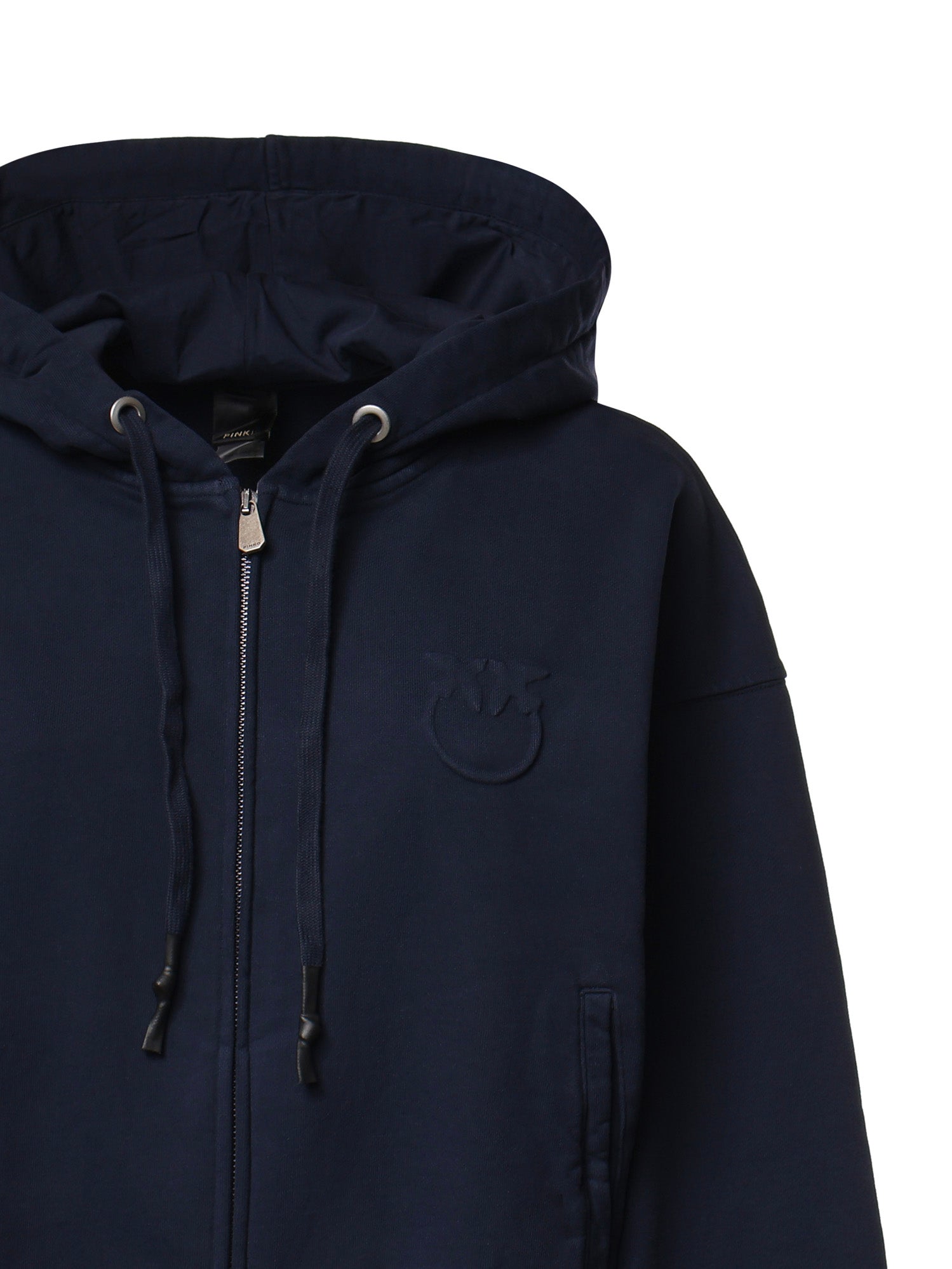 Felpa con zip in cotone 100938 A3HTF92 PINKO 