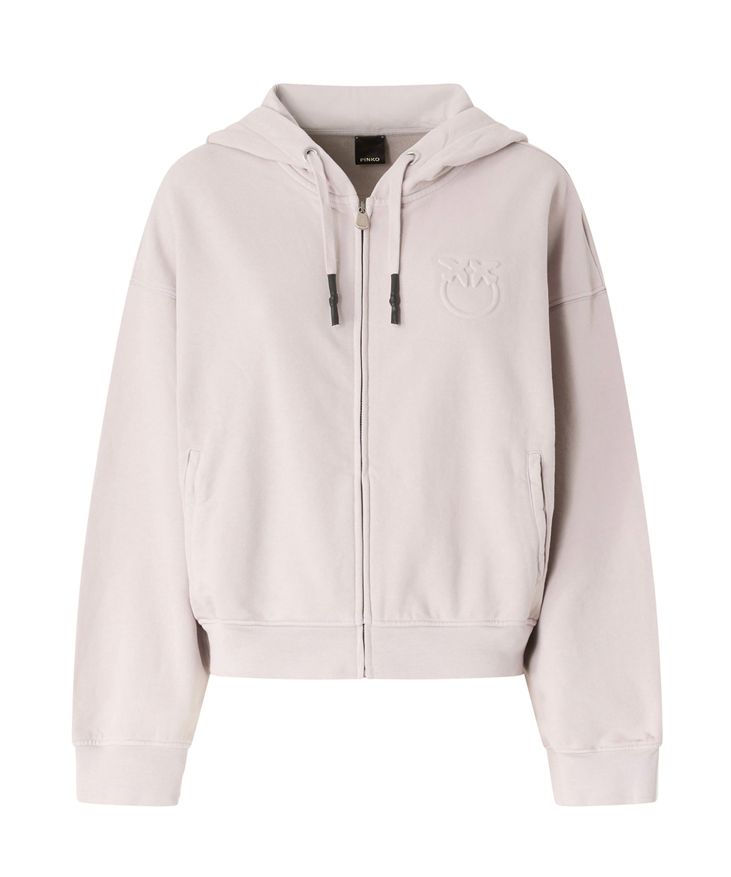 Felpa con zip in cotone 100938 A3HTO06 PINKO 