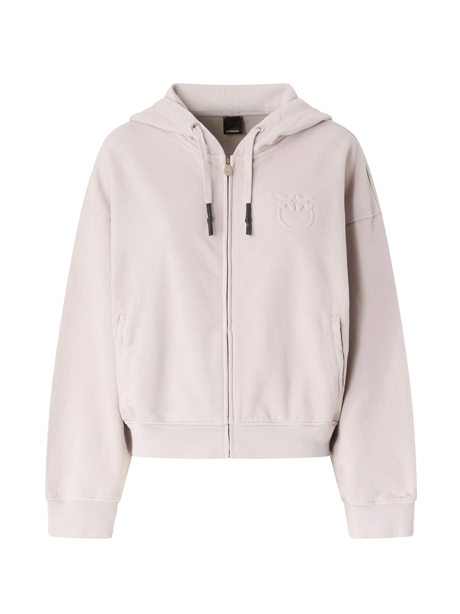 Felpa con zip in cotone 100938 A3HTO06 PINKO 