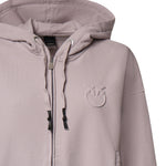Felpa con zip in cotone 100938 A3HTO06 PINKO 