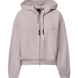 Felpa con zip in cotone 100938 A3HTO06 PINKO 