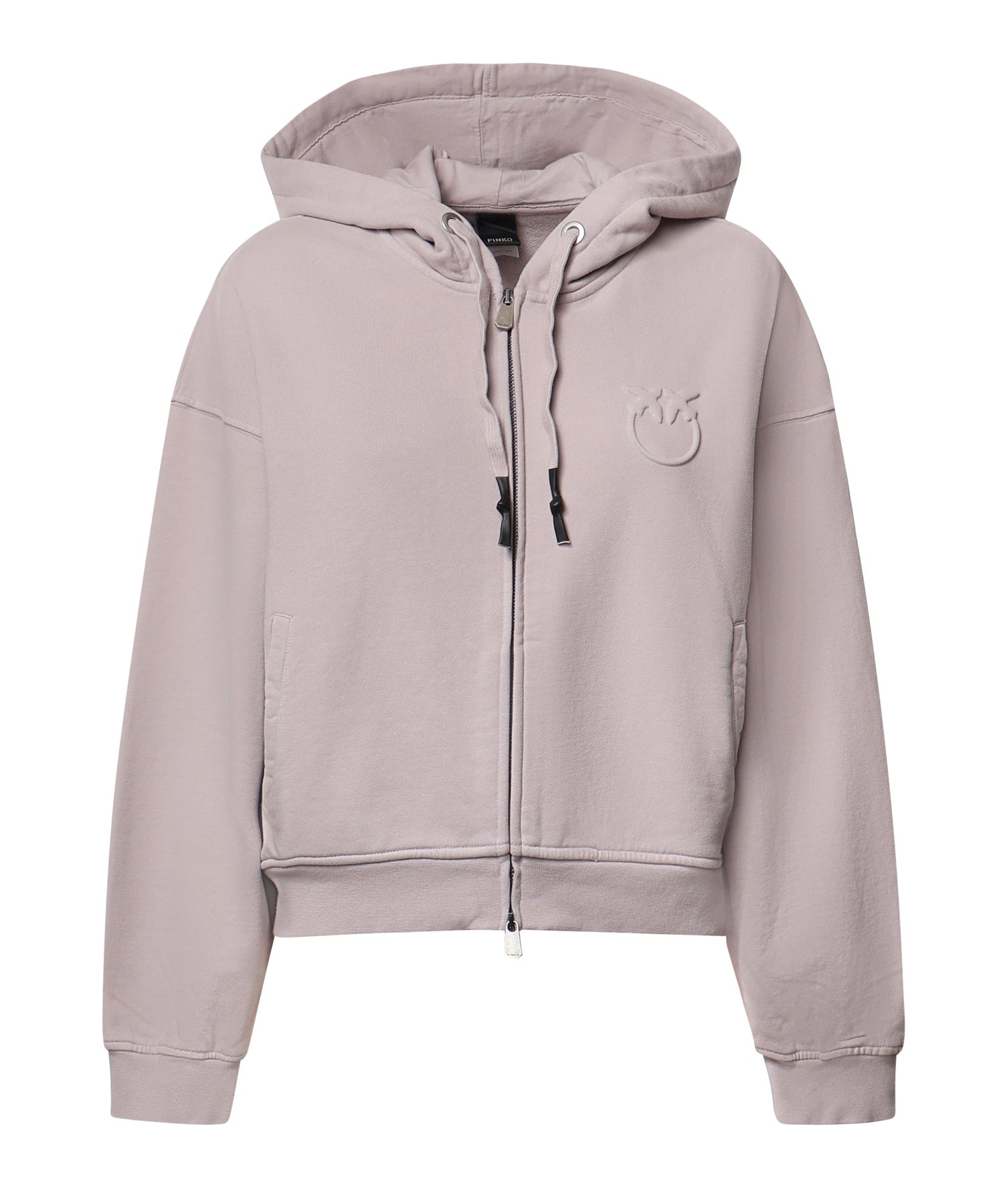 Felpa con zip in cotone 100938 A3HTO06 PINKO 