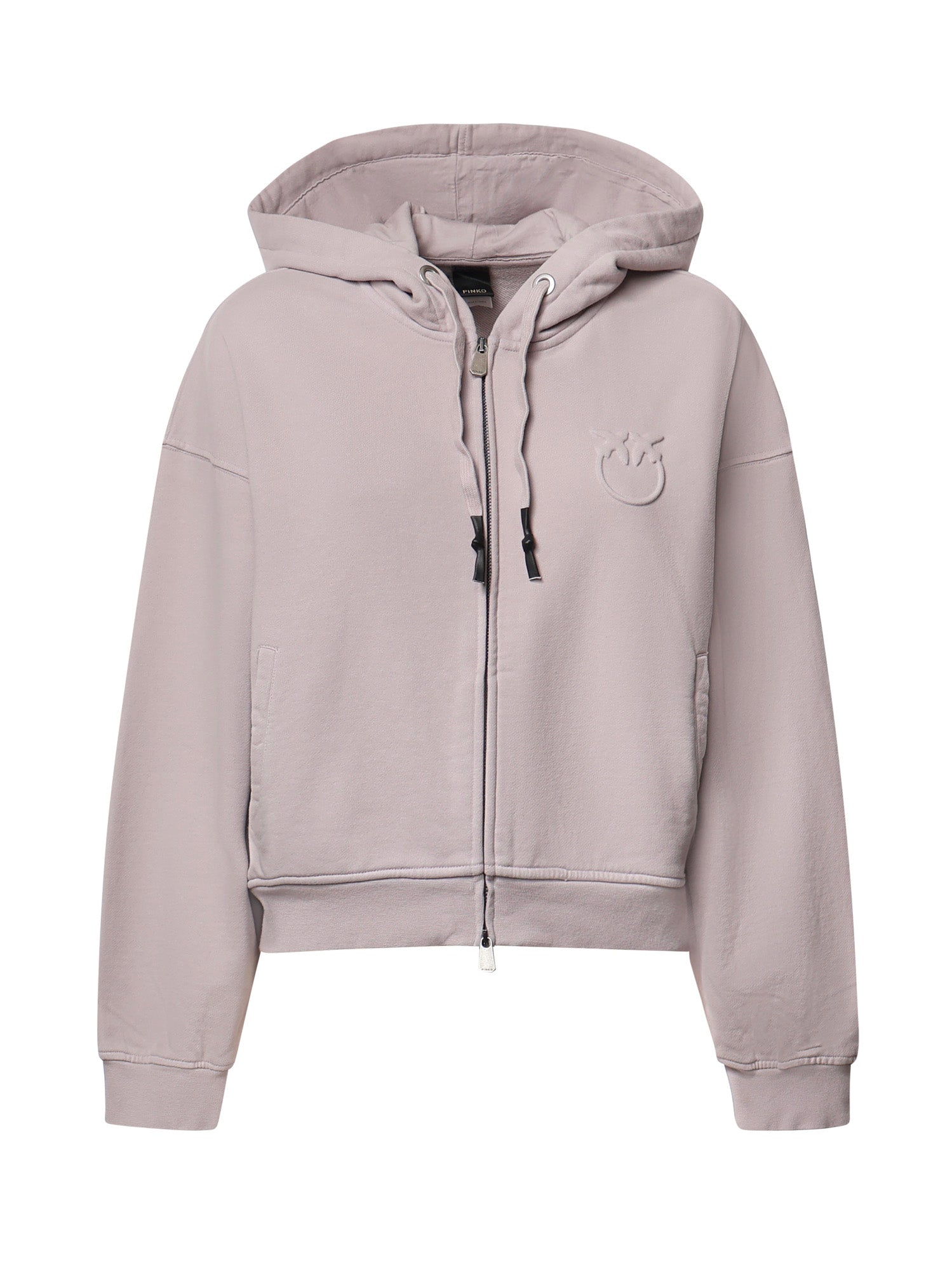 Felpa con zip in cotone 100938 A3HTO06 PINKO 