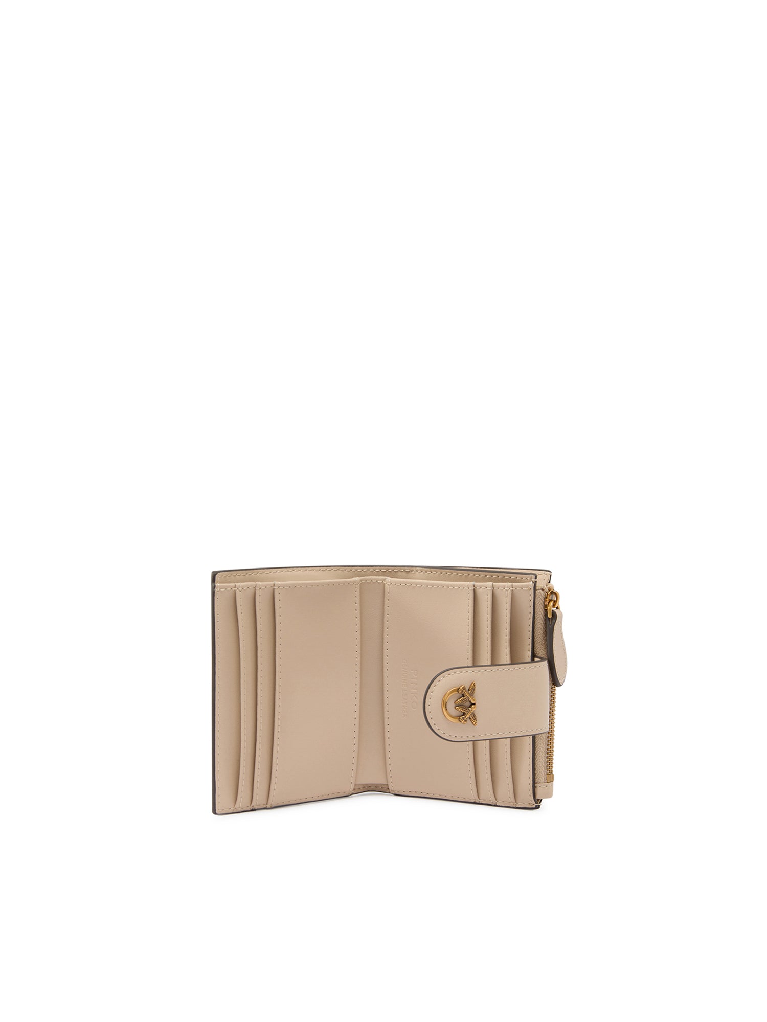 Portafoglio piccolo in pelle liscia con logo 103610 A0F1C50Q PINKO 