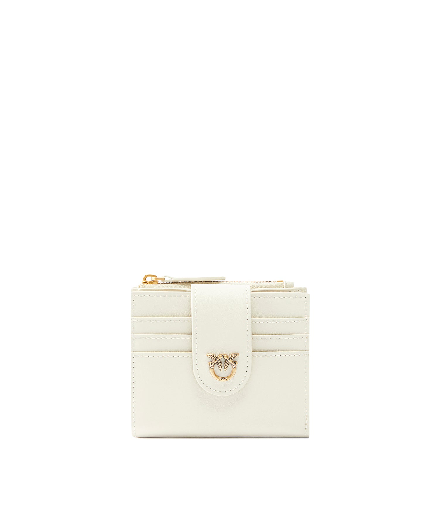Portafoglio piccolo in pelle con logo 103610 A0F1Z14Q PINKO 