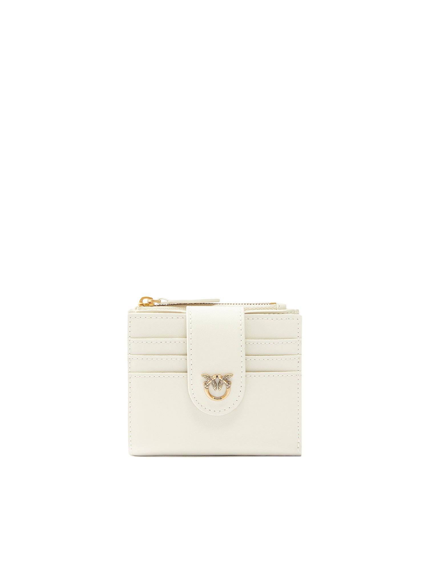 Portafoglio piccolo in pelle con logo 103610 A0F1Z14Q PINKO 