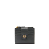 Portafoglio piccolo in pelle con logo 103610 A0F1Z99Q PINKO 