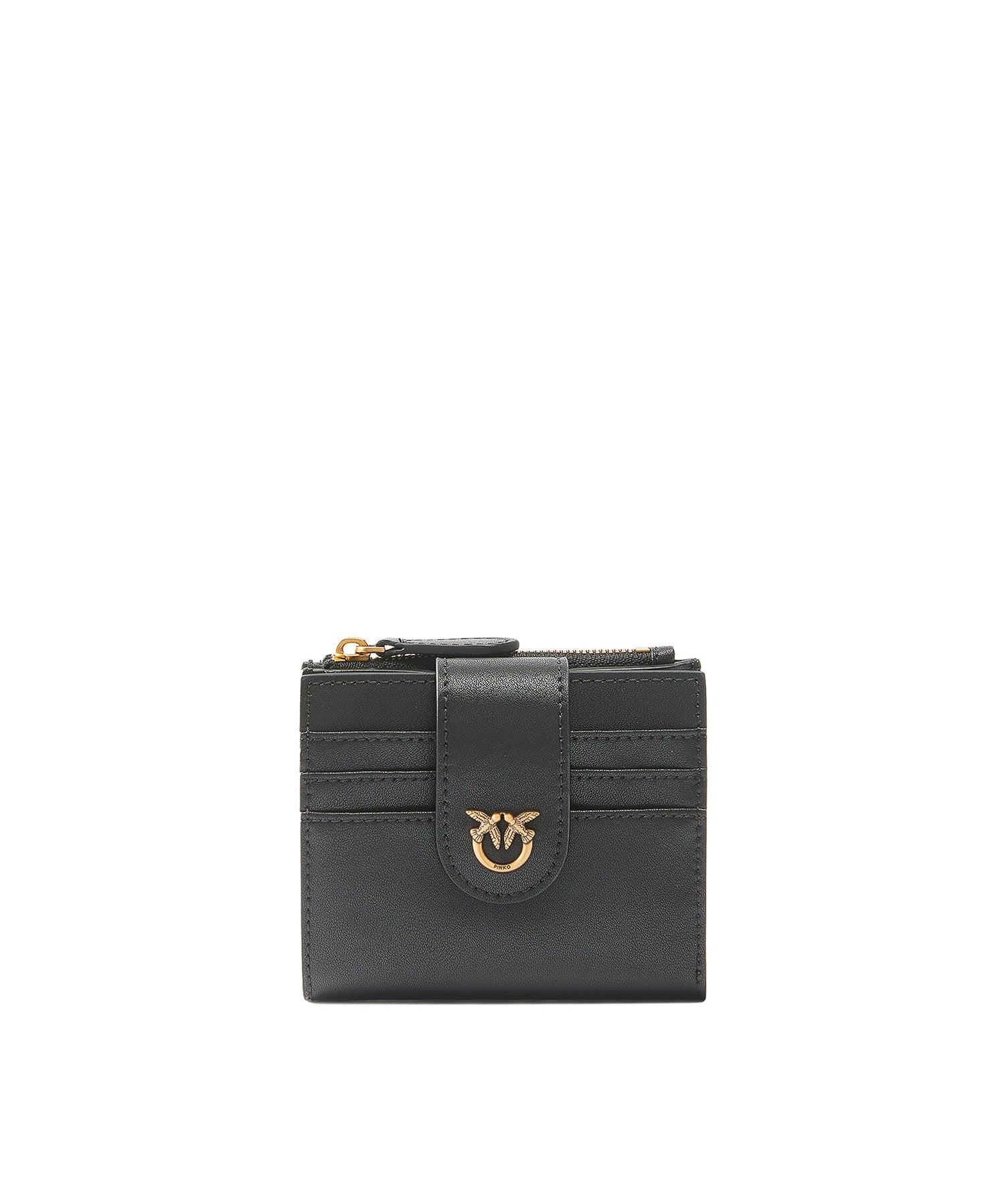 Portafoglio piccolo in pelle con logo 103610 A0F1Z99Q PINKO 