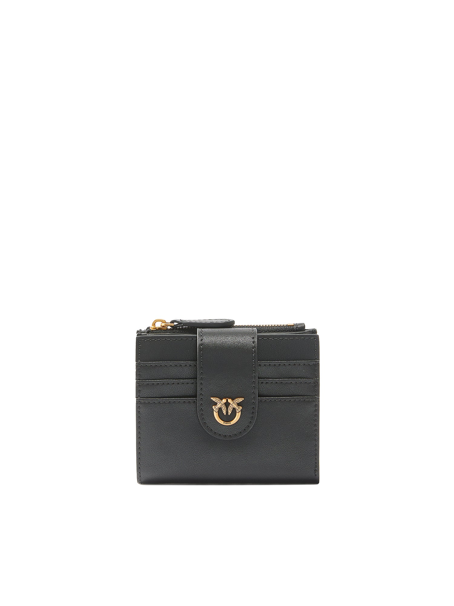 Portafoglio piccolo in pelle con logo 103610 A0F1Z99Q PINKO 